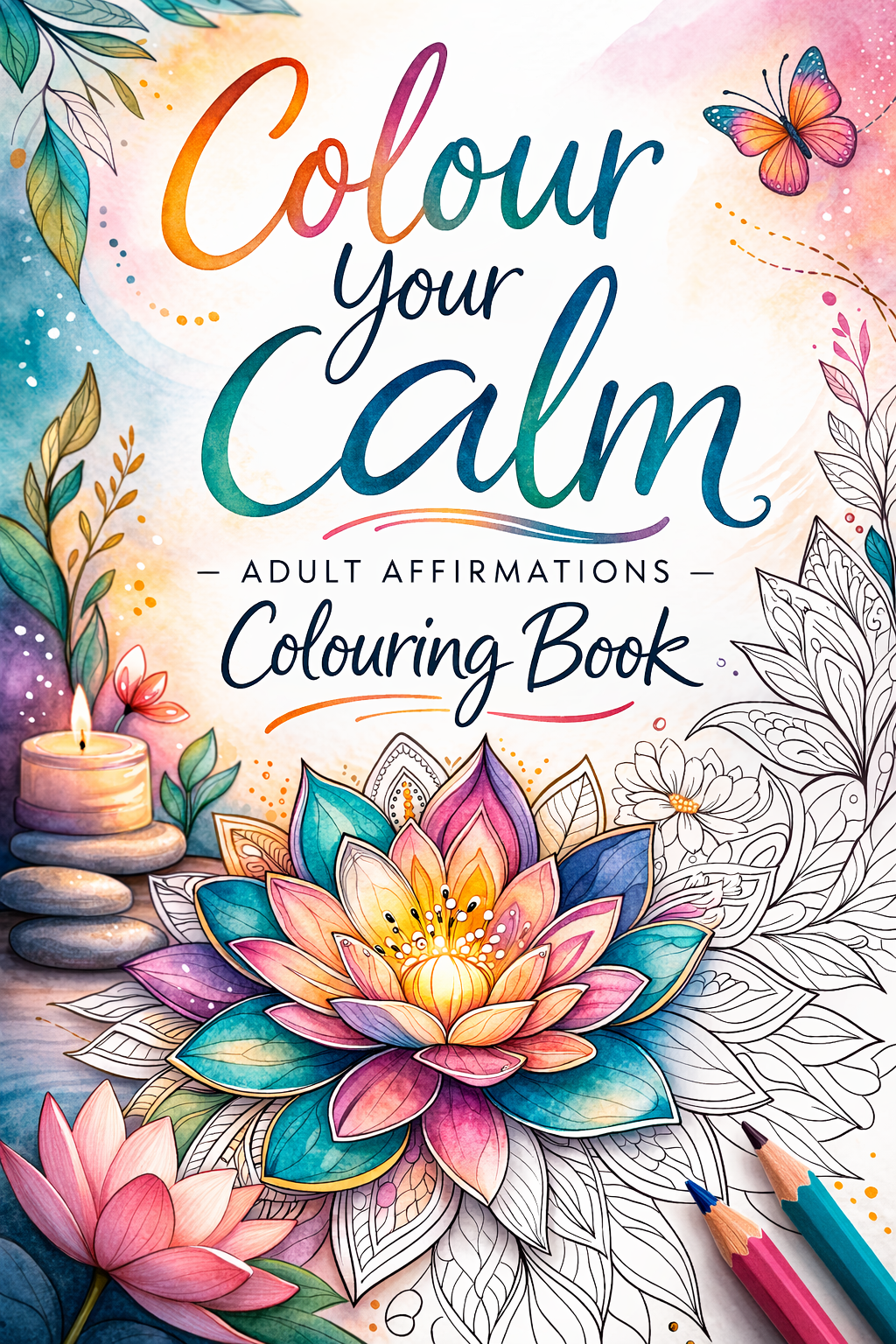 Colour Your Calm: Adult Affirmations Colouring Book
